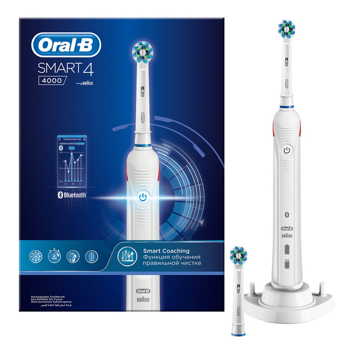 Зубная щетка электрическая Oral-B Smart 4 4000 белый
