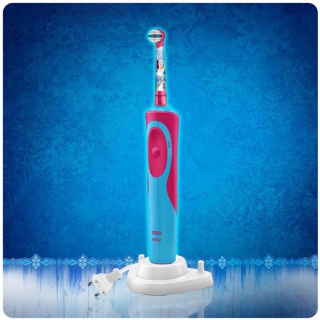 Зубная щетка электрическая Oral-B Stages Power Frozen с чехлом голубой - фото 5