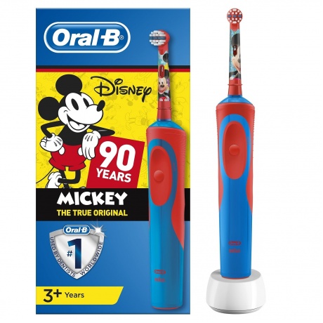 Зубная щетка электрическая Oral-B Mickey Kids красный/синий - фото 1