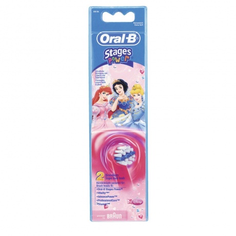 Насадки для зубных щеток Braun Oral-B Stages Power EB10K (2шт) Kids Disney Принцессы - фото 5