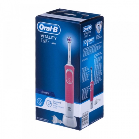Зубная щетка Braun Oral-B Vitality D100.413.1 3DWhite Pink - фото 3
