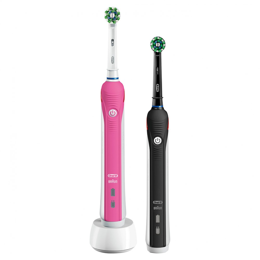 Электрическая зубная щетка Oral-B Smart 4 4900, черный/розовый