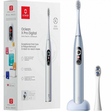 Электрическая зубная щетка Комплект Oclean X Pro Digital Set (Серебрянный) - фото 2