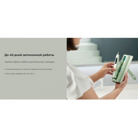 Электрическая зубная щетка Oclean X Ultra (Мятно-зеленый) - фото 32