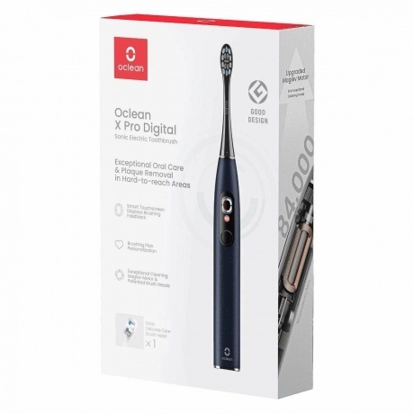 Электрическая зубная щетка Oclean X Pro Digital (Темно-синий) - фото 7