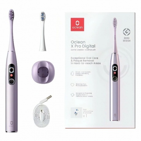 Электрическая зубная щетка Oclean X Pro Digital (Фиолетовый) - фото 7