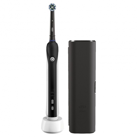 

Электрическая зубная щетка Braun Oral-B PRO 750 D16.513.1UX Cross Action Black (Чёрный) + Travel Case (Белый)