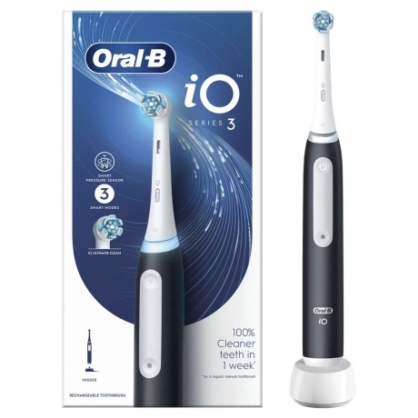 Зубная щетка Braun Oral-B iO Series 3 Black Чёрный Россия 7558₽