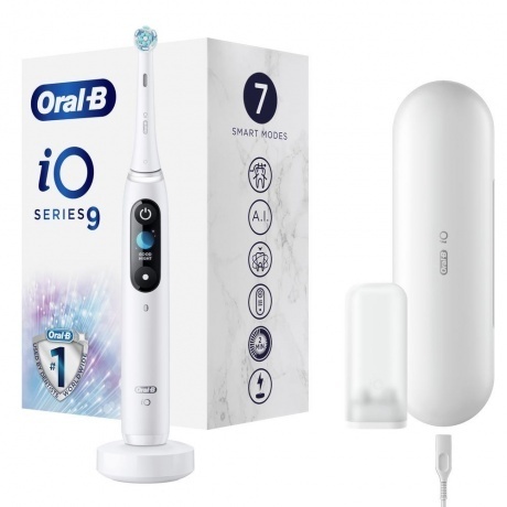 Зубная щетка Braun Oral-B iO Series 9 / IOM9.1A1.1AD White Alaba...