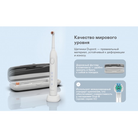 Щетка зубная электрическая GARLYN Smile Activecare white - фото 14