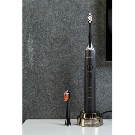 Щетка зубная электрическая GARLYN Smile Crystalcare black - фото 4