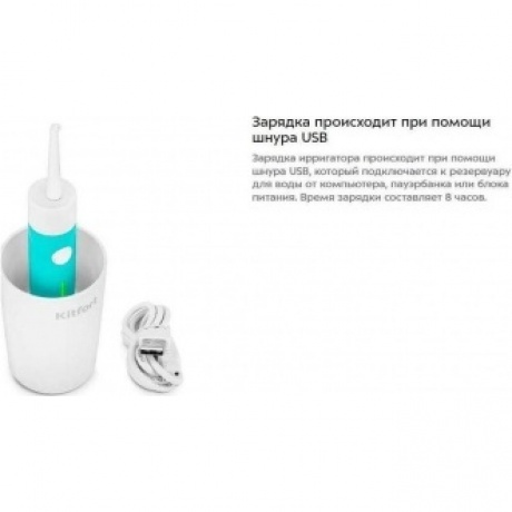 Ирригатор Kitfort КТ-2957-3 бело-бирюзовый - фото 14