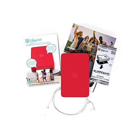Портативный принтер LifePrint, с функцией мгновенной печати, размер фотографий 2x3, цвет красный
LifePrint Photo and Video Printer 2x3 - Red - фото 4