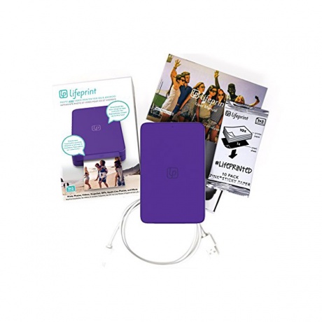 Портативный принтер LifePrint, с функцией мгновенной печати, размер фотографий 2x3, цвет фиолетовый
LifePrint Photo and Video Printer 2x3 - Purple - фото 4