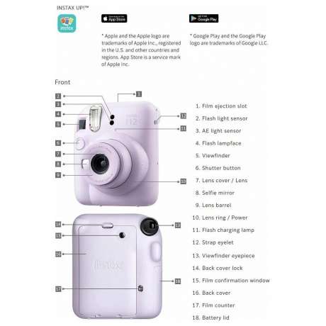 Моментальная фотокамера Fujifilm Instax Mini 12 Purple - фото 17