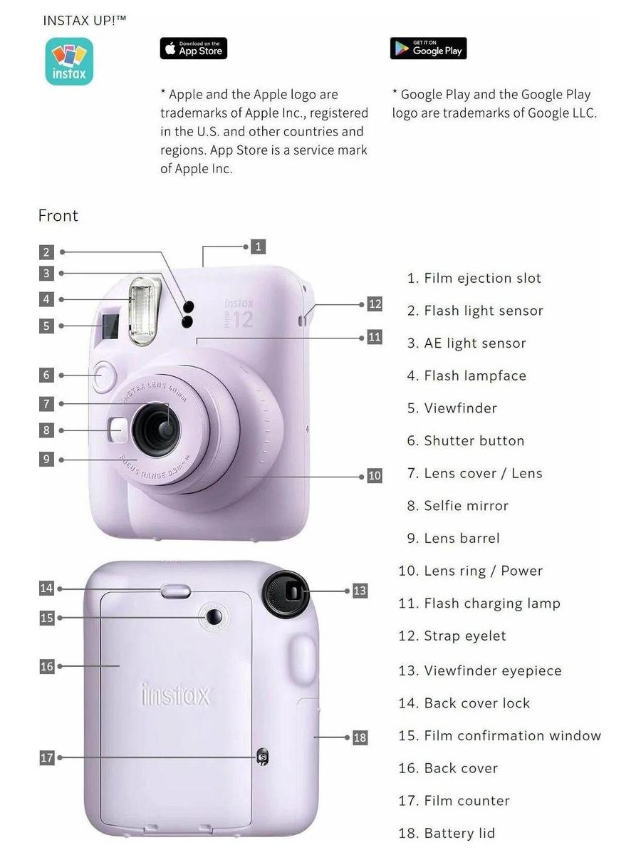 Моментальная фотокамера Fujifilm Instax Mini 12 Purple - фото 17