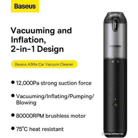 Автомобильный пылесос Baseus A3lite Black (VCAQ050001) - фото 9