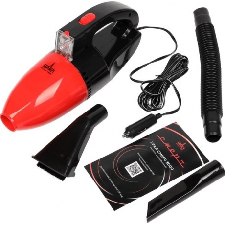 Пылесос Автомобильный Ural Смерч 3000 черный/красный 75Вт - фото 4