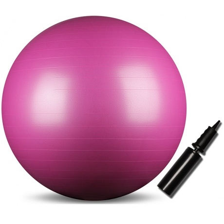 Мяч гимнастический INDIGO Anti-burst с насосом, IN002, Сиреневый, 65 см - фото 1