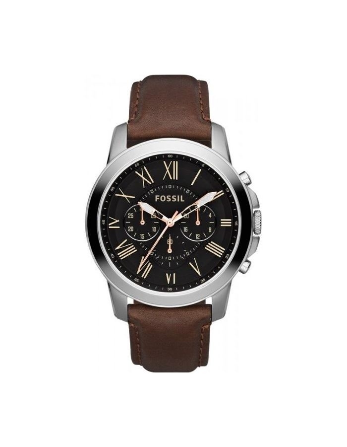 наручные часы fossil fs4813 коричневый серебряный Наручные часы Fossil FS4813
