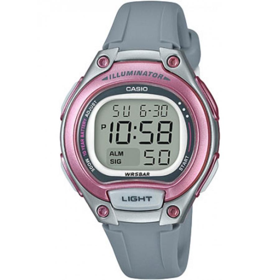 Наручные часы Casio Digital LW-203-8A, цвет розовый/серебро - фото 1