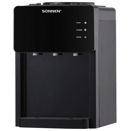 Кулер для воды SONNEN TSE-03BP, настольный, НАГРЕВ/ОХЛАЖДЕНИЕ ЭЛ...