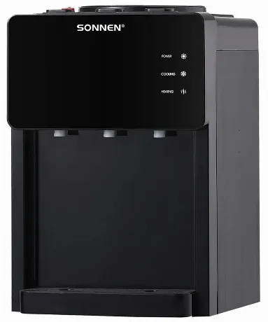 Кулер для воды SONNEN TSE-03BP, настольный, НАГРЕВ/ОХЛАЖДЕНИЕ ЭЛ...