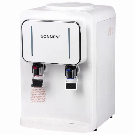 Кулер для воды SONNEN TSE-02W, настольный, НАГРЕВ/ОХЛАЖДЕНИЕ ЭЛЕ...
