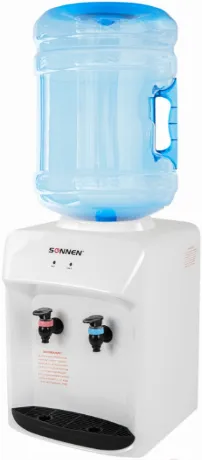 Кулер для воды SONNEN TSE-02WT, настольный, НАГРЕВ/ОХЛАЖДЕНИЕ ЭЛ...