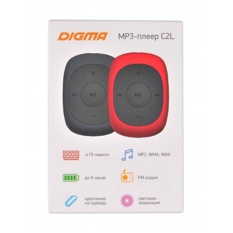 Плеер Flash Digma C2L 4Gb серый - фото 8