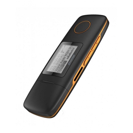 Плеер Flash Digma U3 4Gb черный/оранжевый - фото 2