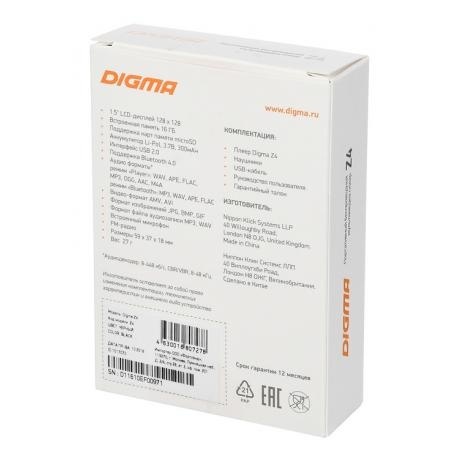 Цифровой плеер Digma Z4 16GB Black - фото 9