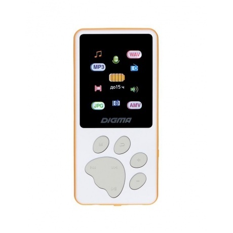 

Цифровой плеер Digma S4 8Gb White-Orange