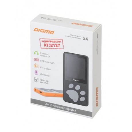 Цифровой плеер Digma S4 8Gb White-Orange - фото 7
