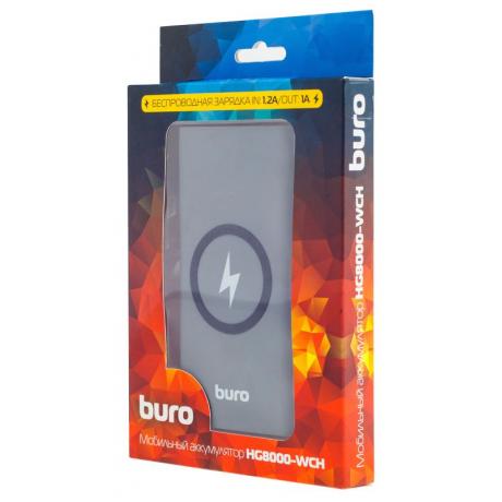 Мобильный аккумулятор Buro HG8000-WCH Li-Pol 8000mAh 2.1A+1A серый/белый 3xUSB - фото 7
