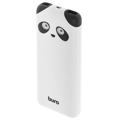 Мобильный аккумулятор Buro RA-10000PD-WT Panda Li-Pol 10000mAh 2.1A белый 2xUSB - фото 1