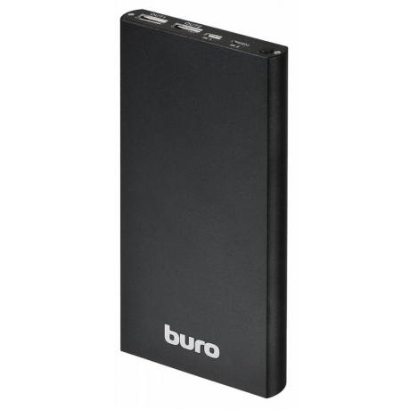 Мобильный аккумулятор Buro RA-12000-AL-BK Li-Pol 12000mAh 2.1A+1A черный 2xUSB - фото 1