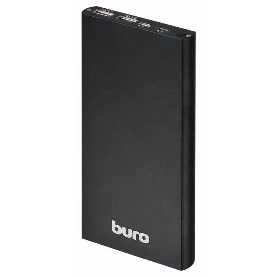 Мобильный аккумулятор Buro RA-12000-AL-BK Li-Pol 12000mAh 2.1A+1A черный 2xUSB
