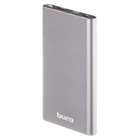 Мобильный аккумулятор Buro RB-10000-QC3.0-I&amp;O Li-Pol 10000mAh 3A+1.5A темно-серый 2xUSB - фото 1