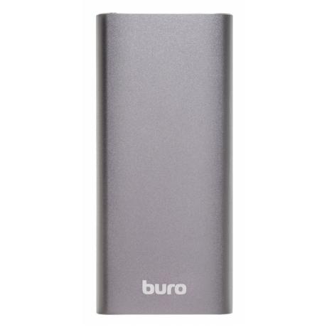 Мобильный аккумулятор Buro RB-10000-QC3.0-I&amp;O Li-Pol 10000mAh 3A+1.5A темно-серый 2xUSB - фото 2