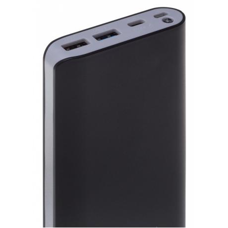 Мобильный аккумулятор Buro RB-20000-LCD-QC3.0-I&amp;O Li-Ion 20000mAh 3A+1.5A черный/темно-серый 3xUSB - фото 6