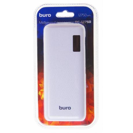 Мобильный аккумулятор Buro RC-12750W Li-Ion 12750mAh 1A+1A белый 2xUSB - фото 8
