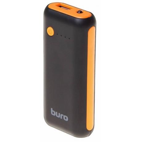 Мобильный аккумулятор Buro RC-5000BO Li-Ion 5000mAh 1A черный/оранжевый 1xUSB - фото 1