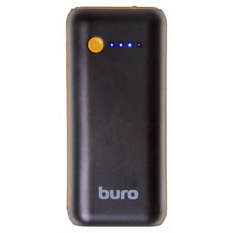 Мобильный аккумулятор Buro RC-5000BO Li-Ion 5000mAh 1A черный/оранжевый 1xUSB - фото 2