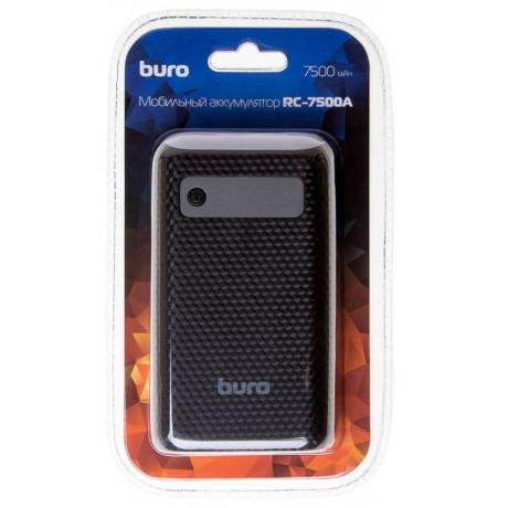 Мобильный аккумулятор Buro RC-7500A-B Li-Ion 7500mAh 1A+1A черный 2xUSB - фото 8