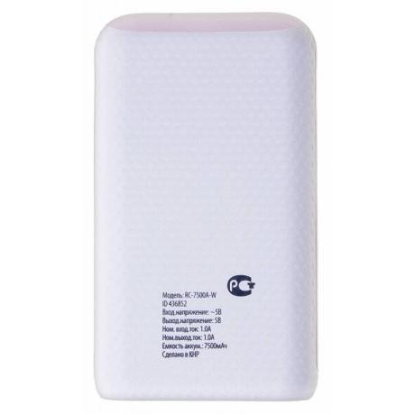 Мобильный аккумулятор Buro RC-7500A-W Li-Ion 7500mAh 1A+1A белый 2xUSB - фото 4