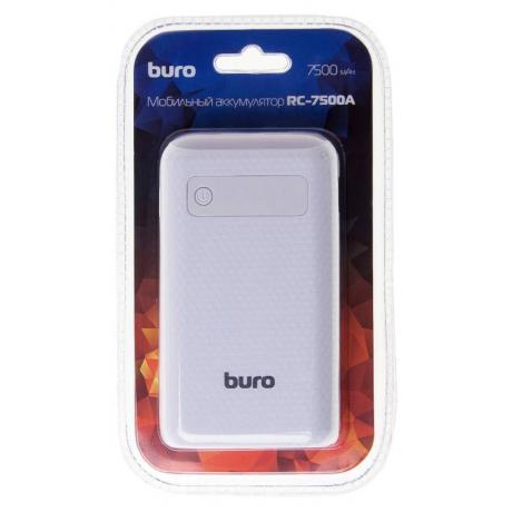 Мобильный аккумулятор Buro RC-7500A-W Li-Ion 7500mAh 1A+1A белый 2xUSB - фото 8