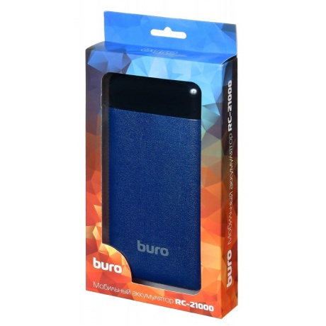 Внешний аккумулятор Buro RC-21000-DB Li-Ion 21000mAh 2.1A темно-синий - фото 7
