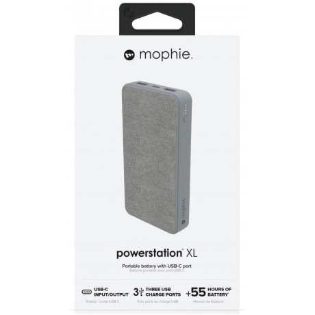 Внешний аккумулятор Mophie Powerstation 15000 мАч серый - фото 4