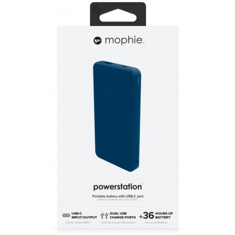 Внешний аккумулятор Mophie PowerStation 2019 10000 мАч темно-синий - фото 4